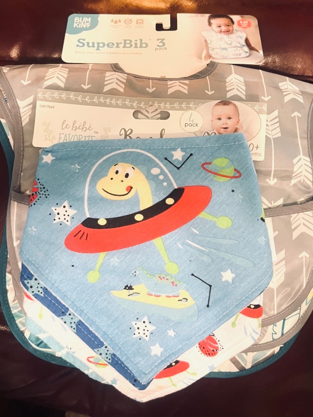 2 New Bib Sets Bandana bibs Bumkin Superbibs
